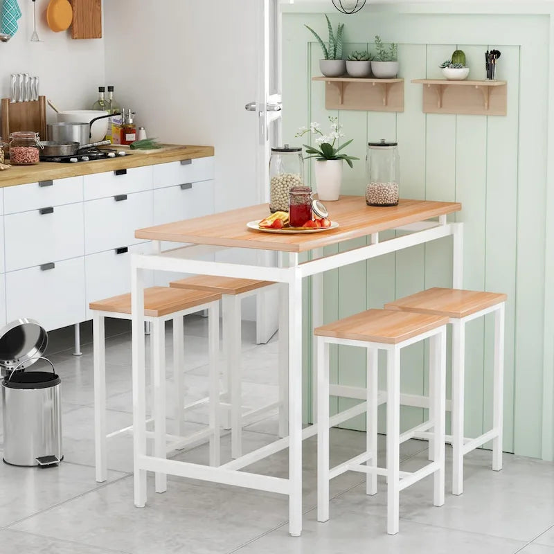 Comptoir de bar, table et chaises de style ferme moderne