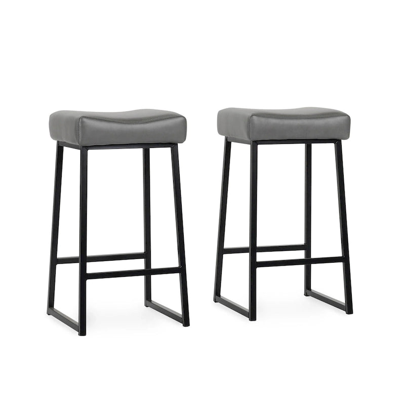 Tabouret de comptoir Amber 26 Gris fumé - Hauteur 26