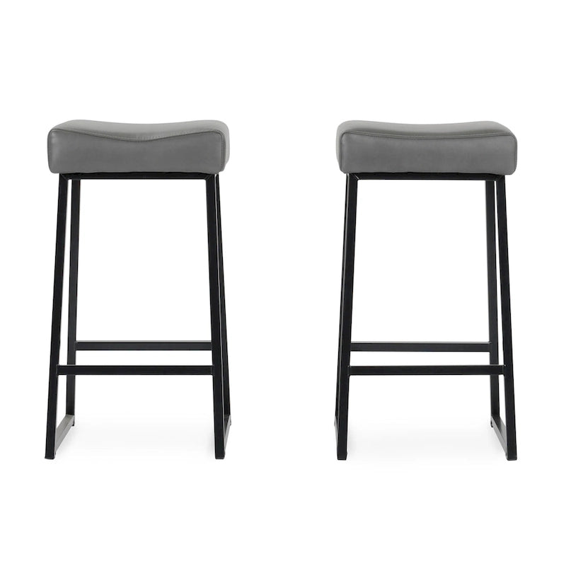 Tabouret de comptoir Amber 26 Gris fumé - Hauteur 26