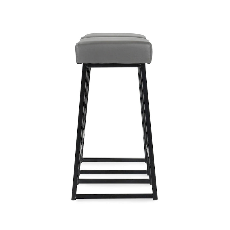 Tabouret de comptoir Amber 26 Gris fumé - Hauteur 26