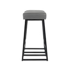 Tabouret de comptoir Amber 26 Gris fumé - Hauteur 26