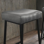 Tabouret de comptoir Amber 26 Gris fumé - Hauteur 26