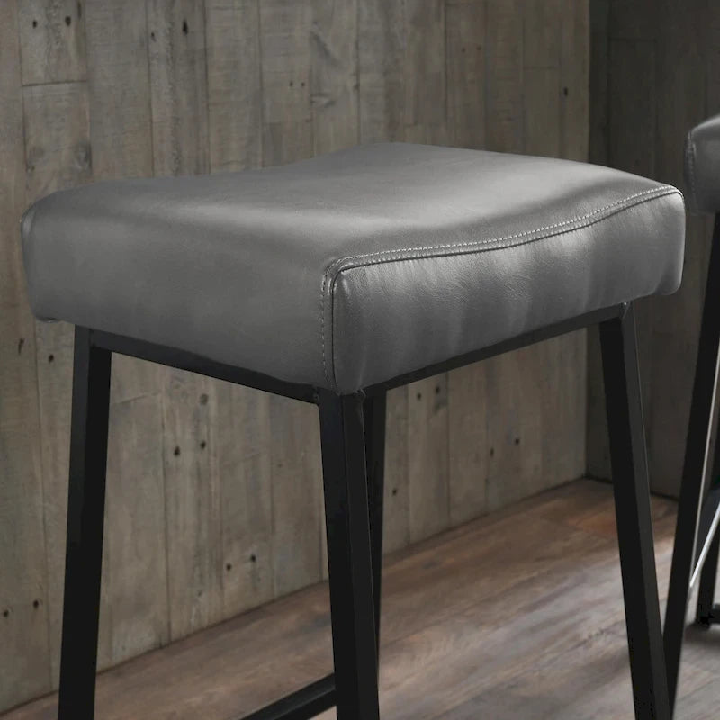 Tabouret de comptoir Amber 26 Gris fumé - Hauteur 26