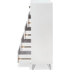 Commode moderne rectangulaire en bois à 5 tiroirs