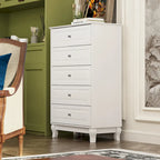 Table de chevet, commode à 5 tiroirs, armoire de rangement haute