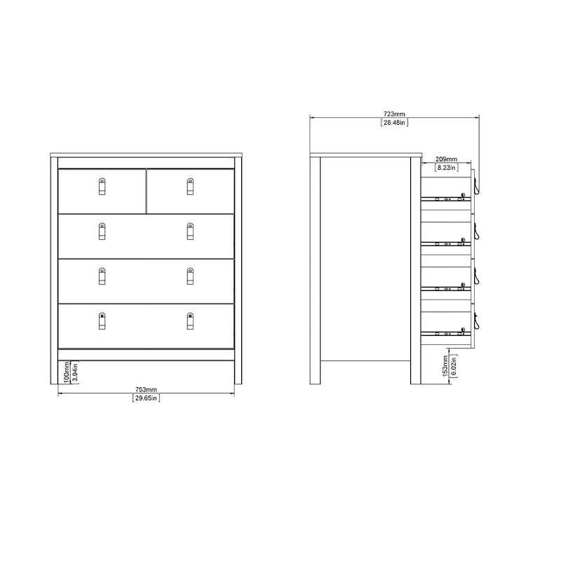 Commode 5 tiroirs