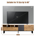 Meuble TV console média moderne pour téléviseur 80 pouces