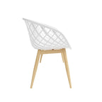 Banc intérieur/extérieur, blanc/naturel, résistant aux intempéries