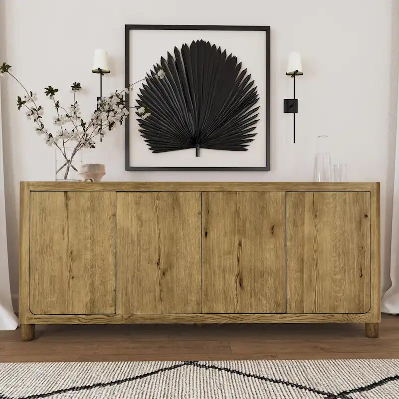 Buffet en chêne 4 portes - 80Lx22Px33H