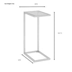 Table d'appoint en C - plateau en chêne - base en fer forgé antique