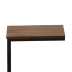 Table d'appoint en C - plateau en chêne - base en fer forgé antique