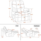 Fauteuil inclinable manuel (avec port USB)
