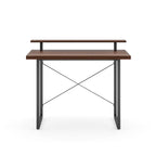 Bureau en bois marron (avec support d'écran)