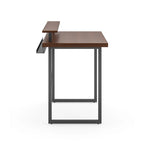 Bureau en bois marron (avec support d'écran)