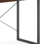 Bureau en bois marron (avec support d'écran)