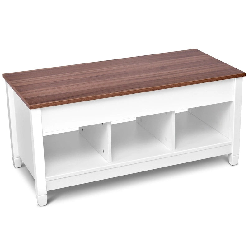 Table basse relevable avec rangement intégré