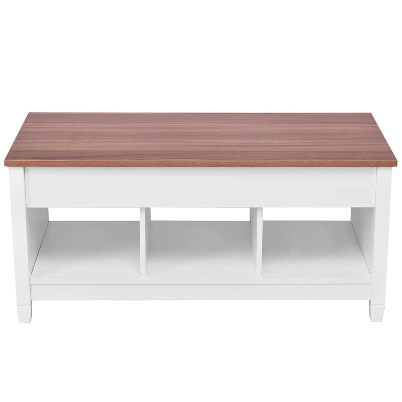 Table basse relevable avec rangement intégré