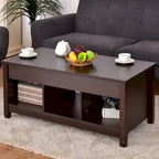 Table basse relevable avec rangement intégré