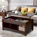 Table basse relevable avec rangement intégré