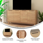 Bahut de 60 po avec 4 portes à fermeture amortie et étagères réglables – 15,75P x 59,25L x 29,75H