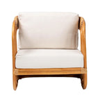 Fauteuil moderne en rotin naturel de style bohème