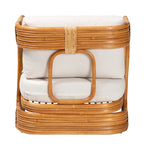 Fauteuil moderne en rotin naturel de style bohème