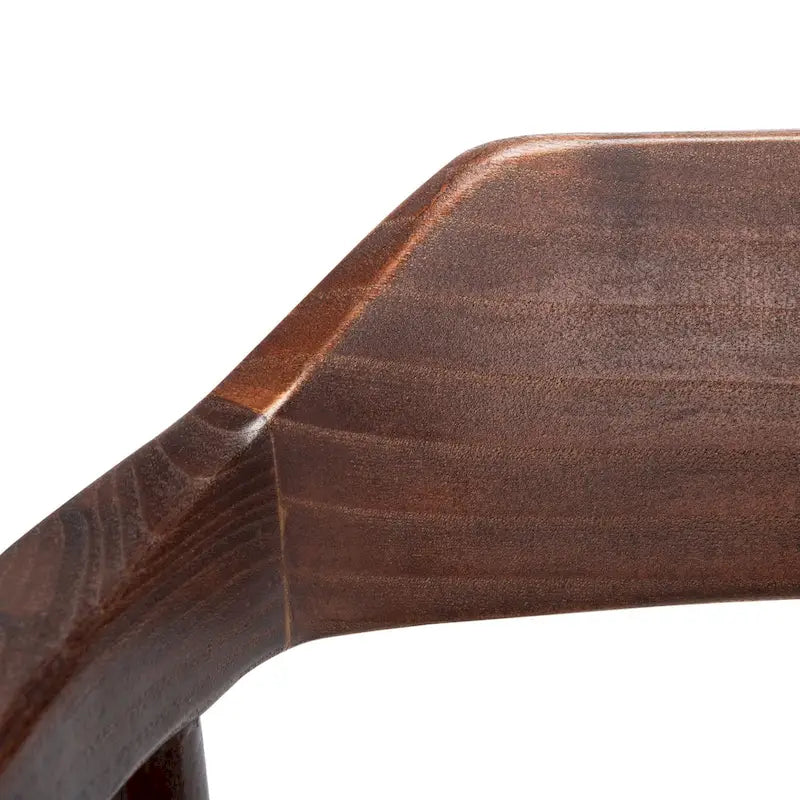 Fauteuil lounge en cuir tressé et bois massif - 22 pouces de large x 20,5 pouces de long x 28,5 pouces de haut - 22 pouces de large x 21 pouces de profondeur x 29 pouces de haut