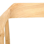 Fauteuil lounge en cuir tressé et bois massif - 22 pouces de large x 20,5 pouces de long x 28,5 pouces de haut - 22 pouces de large x 21 pouces de profondeur x 29 pouces de haut