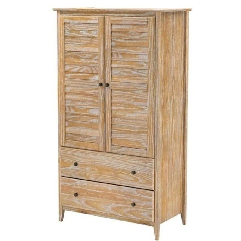 Armoire persienne en pin massif vieilli FarmHome