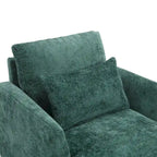 Fauteuil simple en chenille, fauteuil d'appoint rembourré avec coussin moelleux, fauteuil de lecture moderne du milieu du siècle