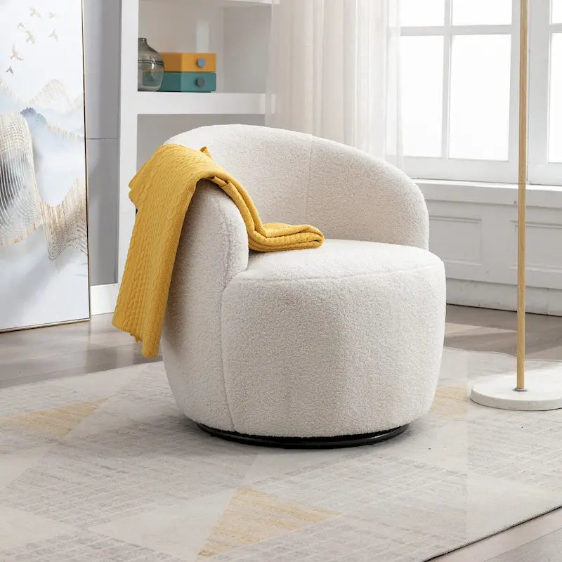 Fauteuil pivotant avec revêtement par poudre noir, bleu