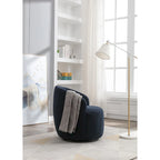Fauteuil pivotant avec revêtement par poudre noir, bleu