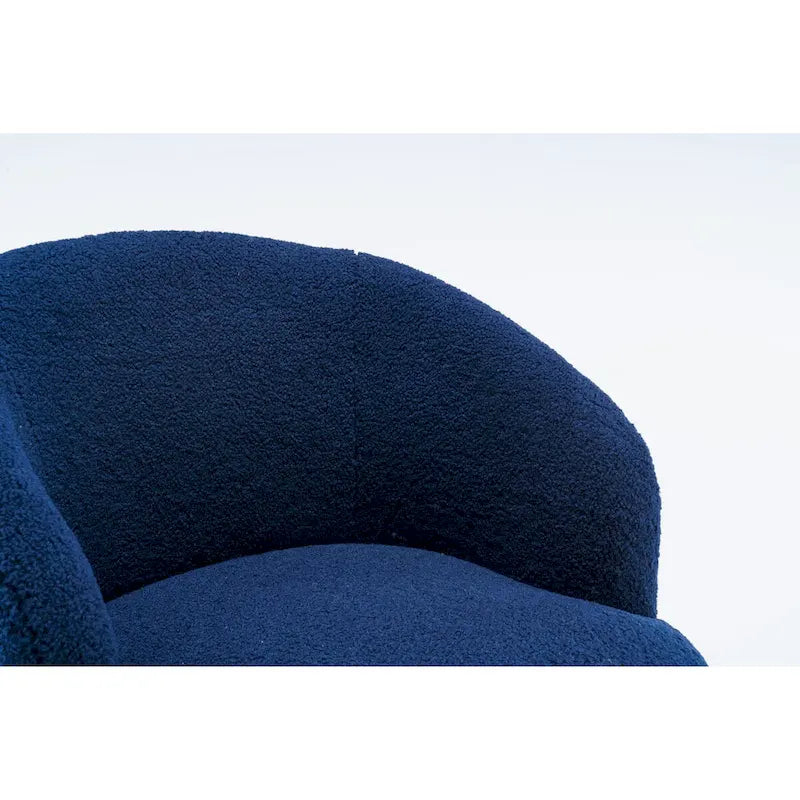 Fauteuil pivotant avec revêtement par poudre noir, bleu