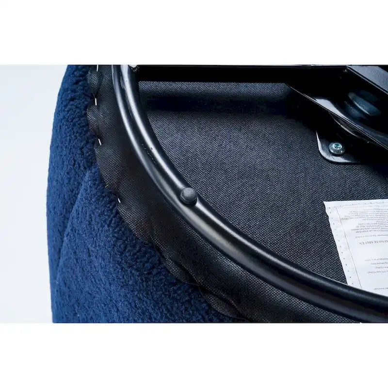 Fauteuil pivotant avec revêtement par poudre noir, bleu