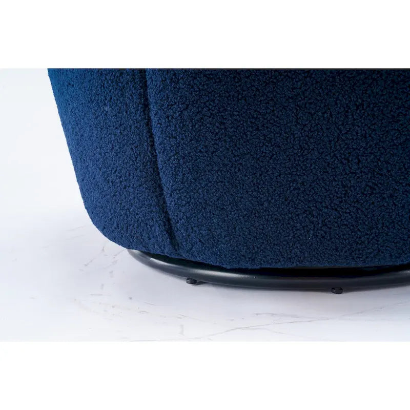 Fauteuil pivotant avec revêtement par poudre noir, bleu