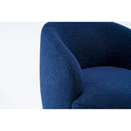 Fauteuil pivotant avec revêtement par poudre noir, bleu