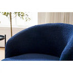 Fauteuil pivotant avec revêtement par poudre noir, bleu