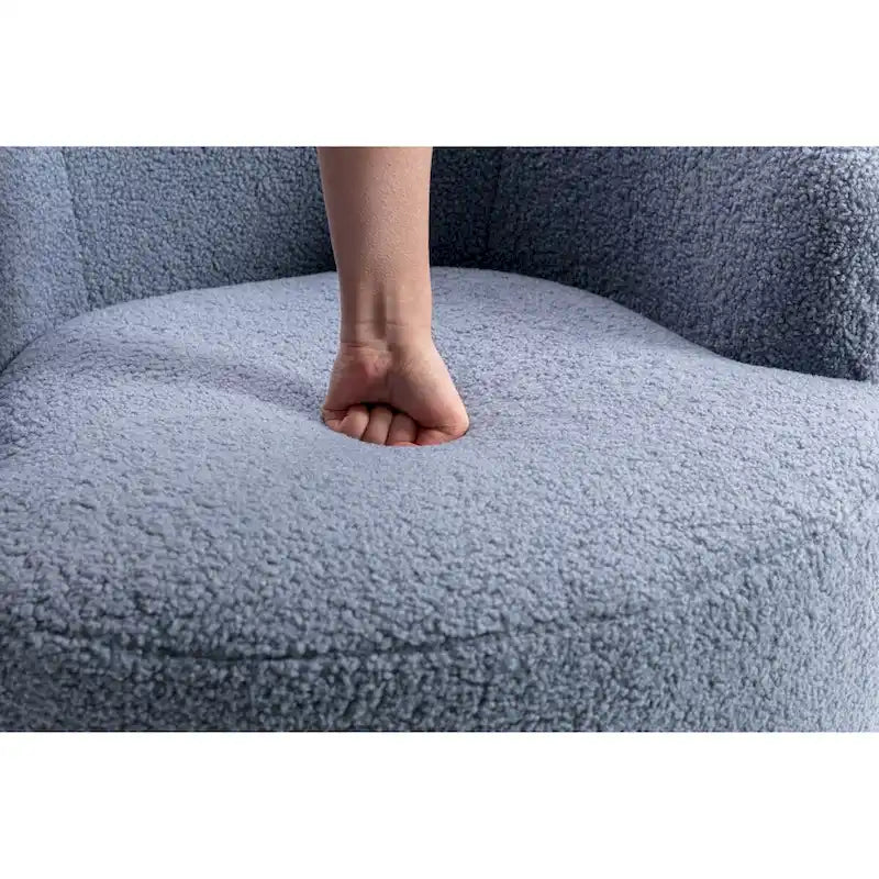 Fauteuil pivotant avec revêtement par poudre noir, bleu