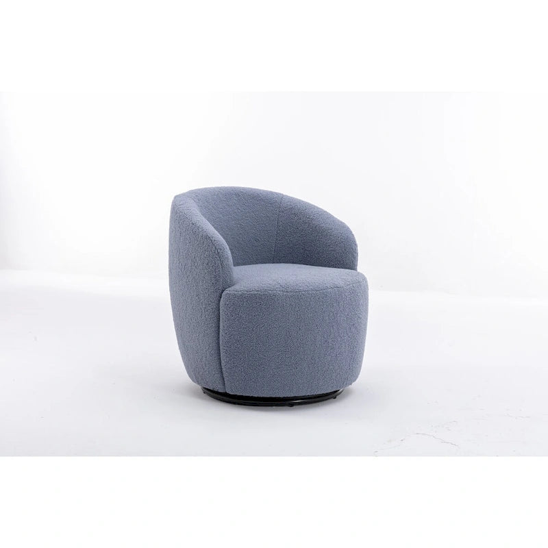 Fauteuil pivotant avec revêtement par poudre noir, bleu
