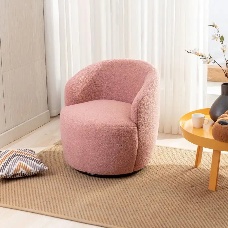 Fauteuil pivotant avec revêtement par poudre noir, bleu