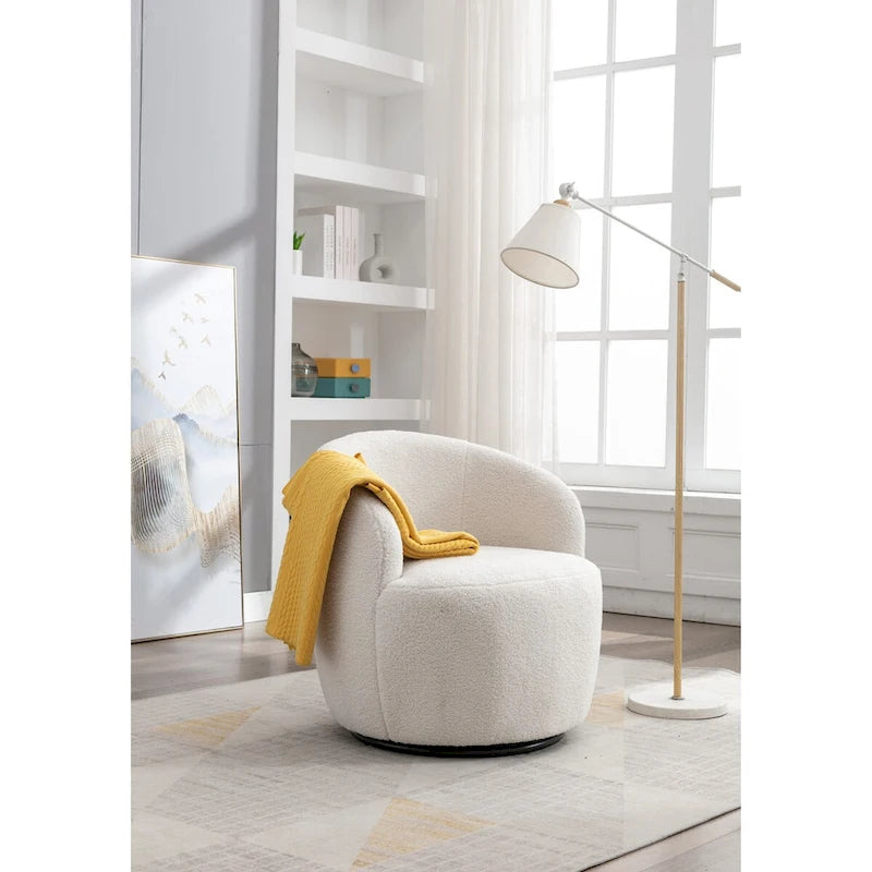 Fauteuil pivotant avec revêtement par poudre noir, bleu