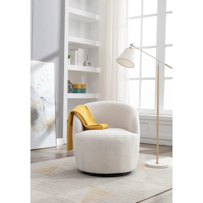Fauteuil pivotant avec revêtement par poudre noir, bleu