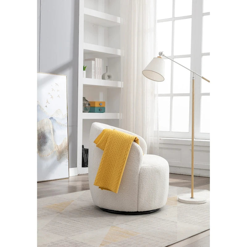 Fauteuil pivotant avec revêtement par poudre noir, bleu