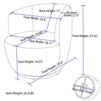 Fauteuil pivotant avec revêtement par poudre noir, bleu