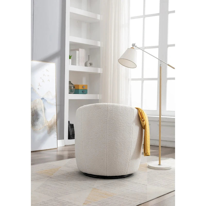 Fauteuil pivotant avec revêtement par poudre noir, bleu