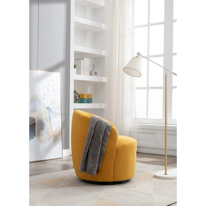 Fauteuil pivotant avec revêtement par poudre noir, bleu
