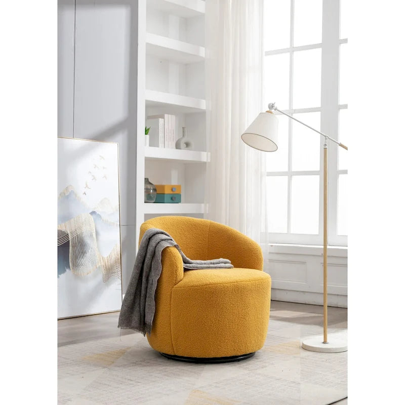 Fauteuil pivotant avec revêtement par poudre noir, bleu