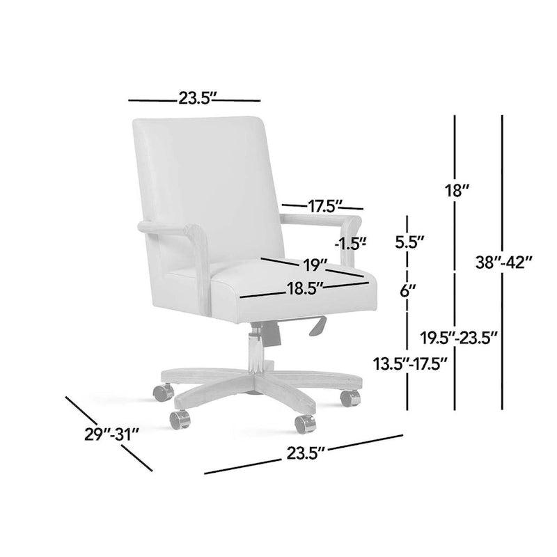 Bureaux et chaises pivotants en cuir de vachette pleine fleur, style ferme moderne