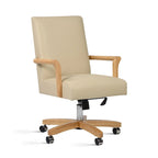 Bureaux et chaises pivotants en cuir de vachette pleine fleur, style ferme moderne