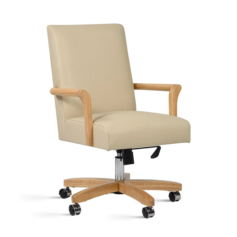 Bureaux et chaises pivotants en cuir de vachette pleine fleur, style ferme moderne